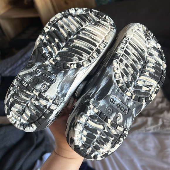 Zebra Print Crocs with Marvel Jibbitz - 9 - Picture 2 of 3